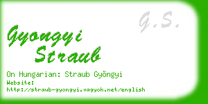 gyongyi straub business card