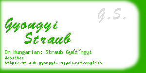 gyongyi straub business card